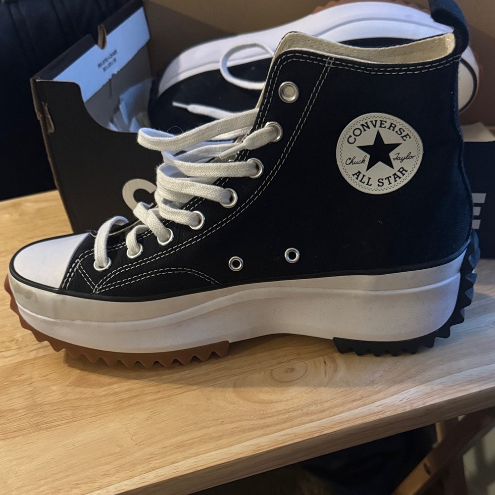 Converse Black Platform High-Tops
